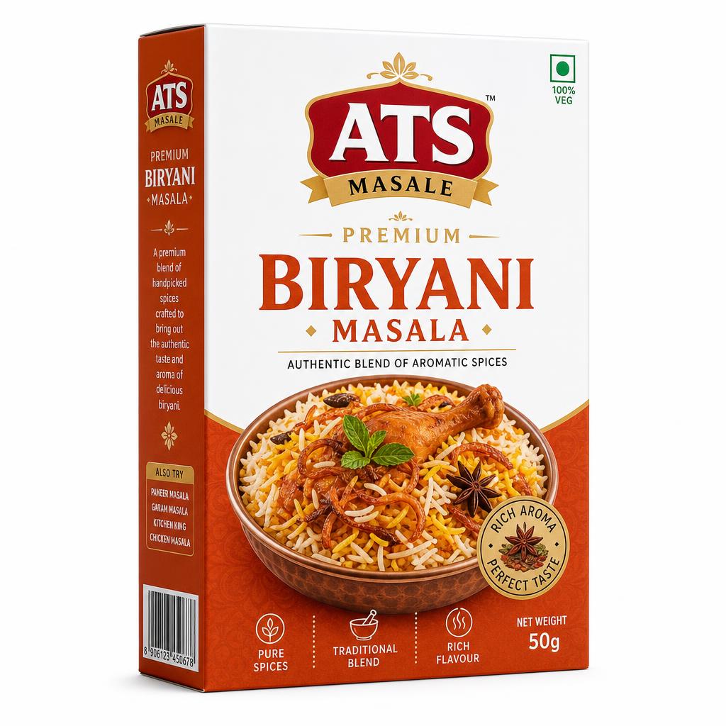 Biryani Masala 100 gm pack by ATS Masale